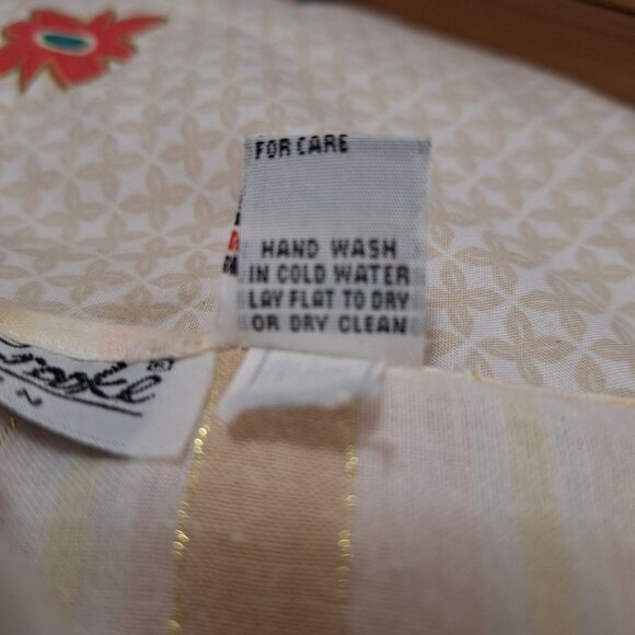 Erica Brooke Coral Beaded Medallion Striped Long Sleeve Top Size 26 - Picture 13 of 13